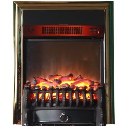 Каминокомплект Interflame Экстер темный дуб угловой с очагом Fobos FX M Brass