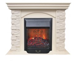 Каминокомплект RealFlame Elford STD/EUG/25&#039;5/HL WT с очагом Majestic s Lux Black/Brass
