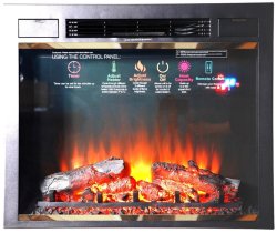 Каминокомплект Interflame Экстер темный дуб с очагом Sirius 30 LED FX Brass